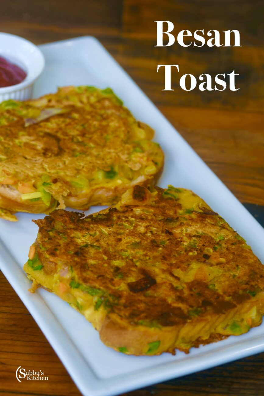 Bread Besan Toast Besan Toast Recipe Subbus Kitchen