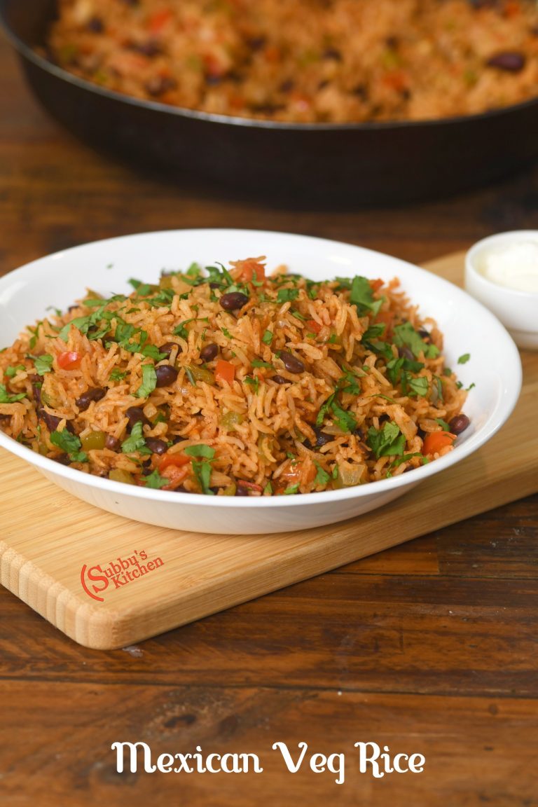 Mexican style Vegetable Rice - Subbus Kitchen