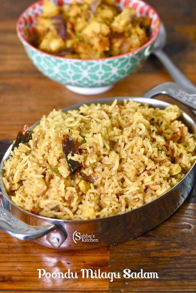 Poondu Milagu Sadam / Garlic Pepper Rice