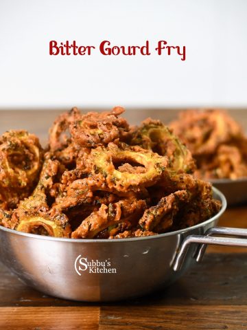 Pavakkai Varuval / Bitter Gourd Fry