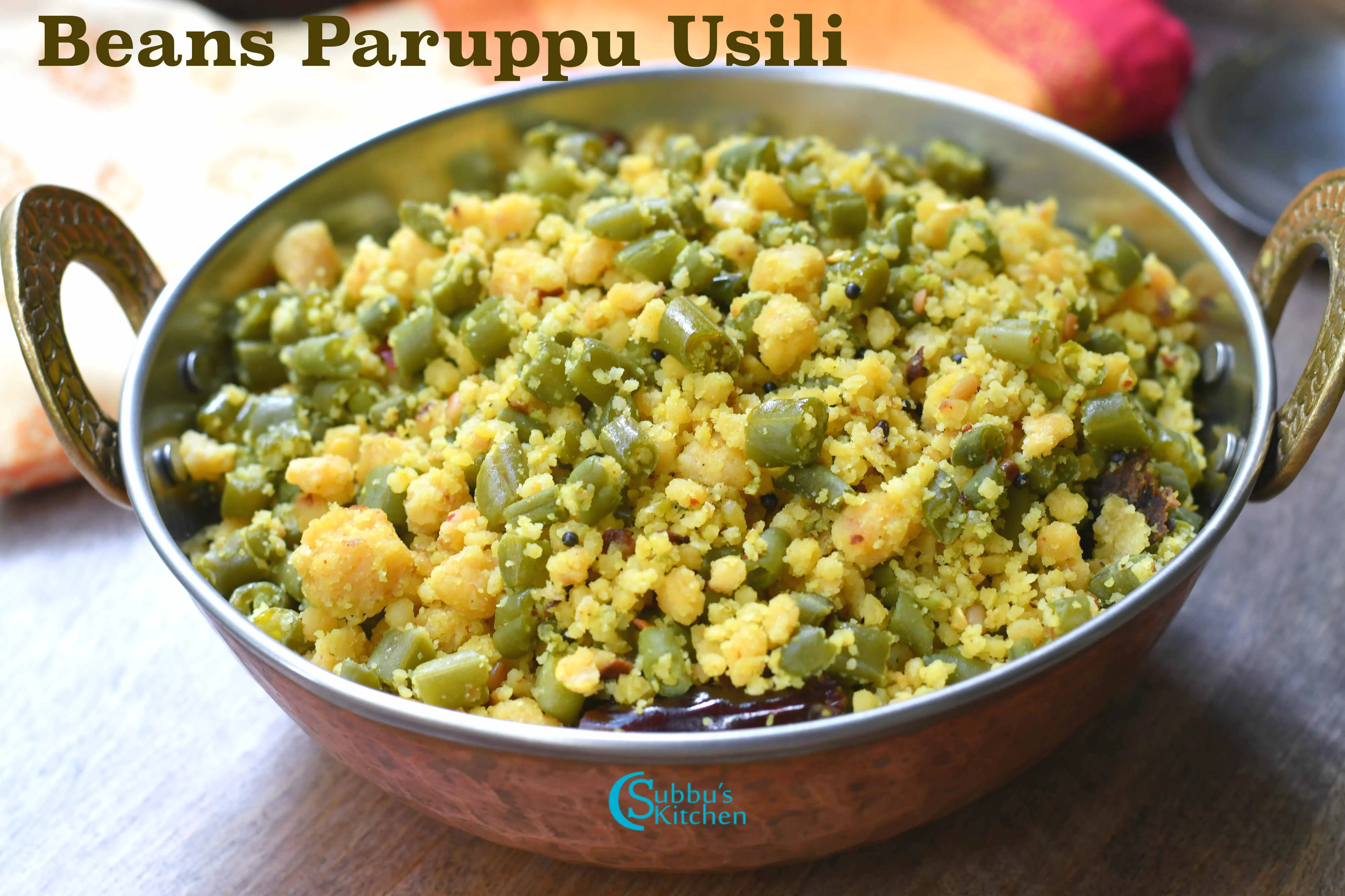 Beans Paruppu Usili Recipe