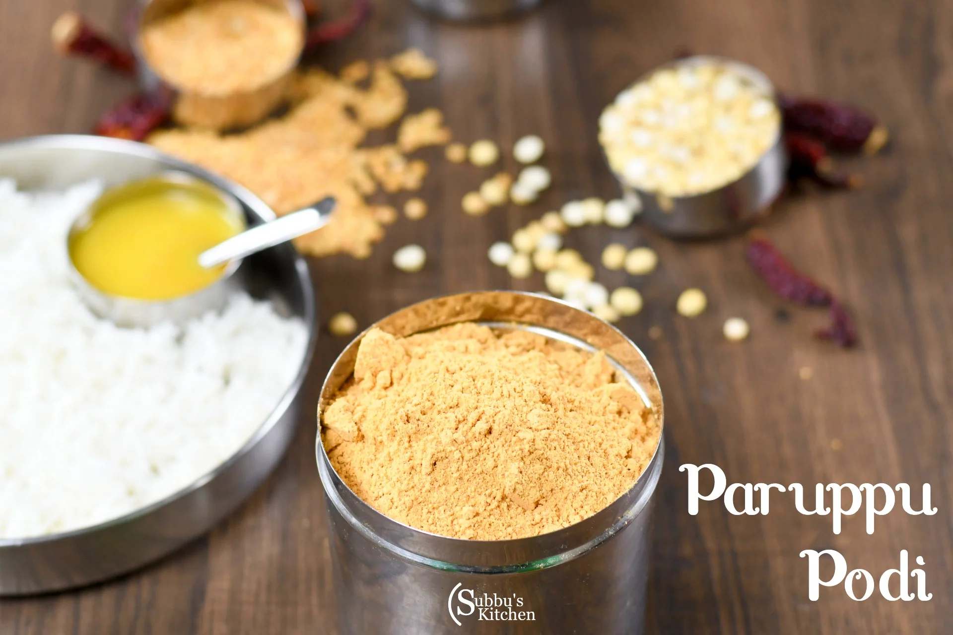 Paruppu Podi Recipe | Ambica Appalam Depot Paruppu Podi Recipe | Garlic Paruppu Podi Recipe